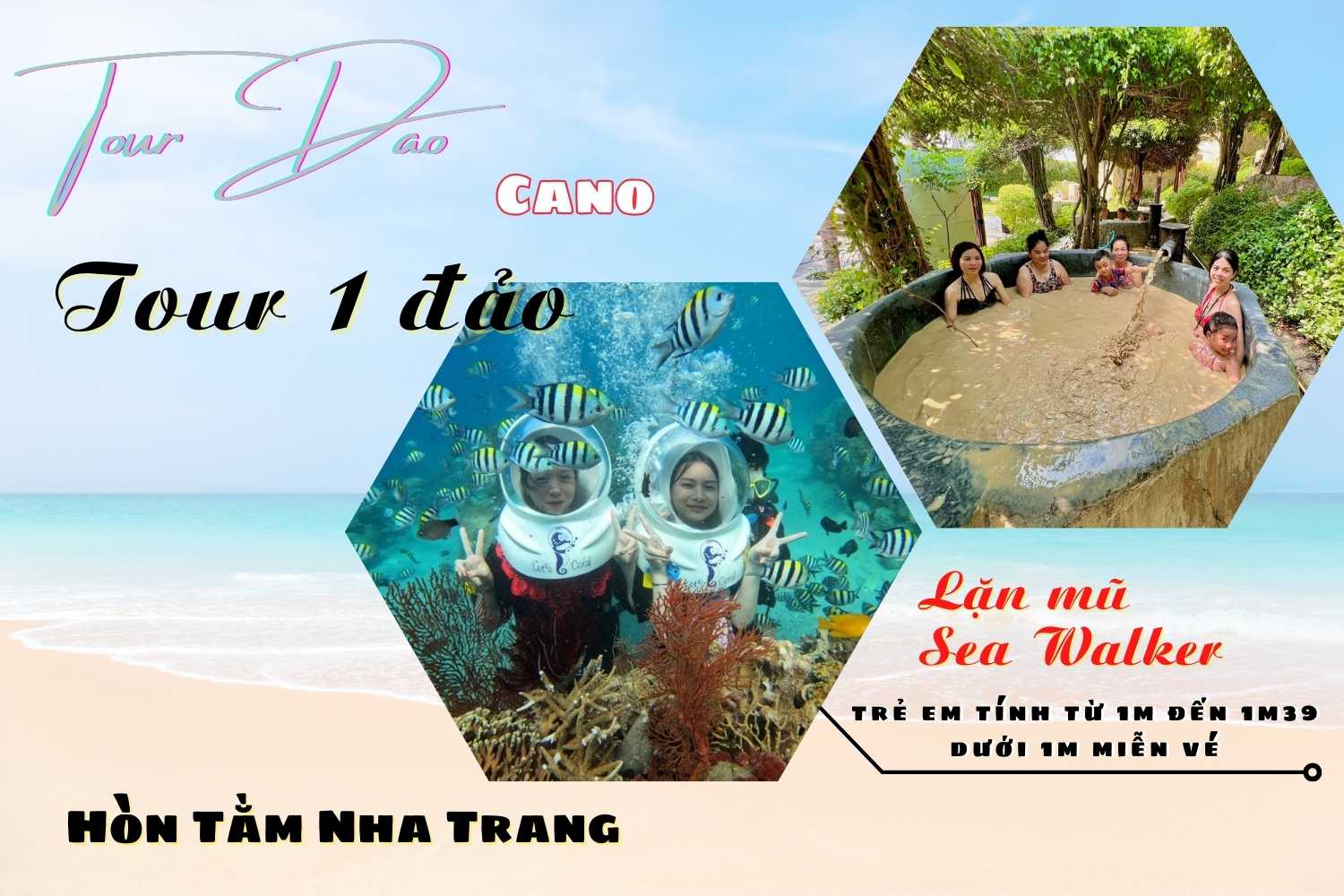 Tour đảo Nha Trang 34 Tour 1 đảo Hòn Tằm